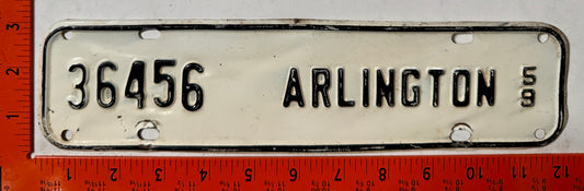1959 Arlington County, Virginia #36456 License Plate