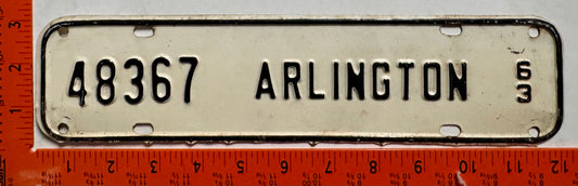 1963 Arlington County, Virginia #48367 License Plate
