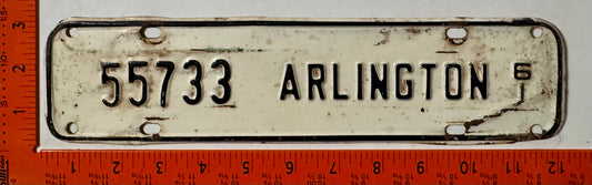 1961 Arlington County, Virginia #55733 License Plate