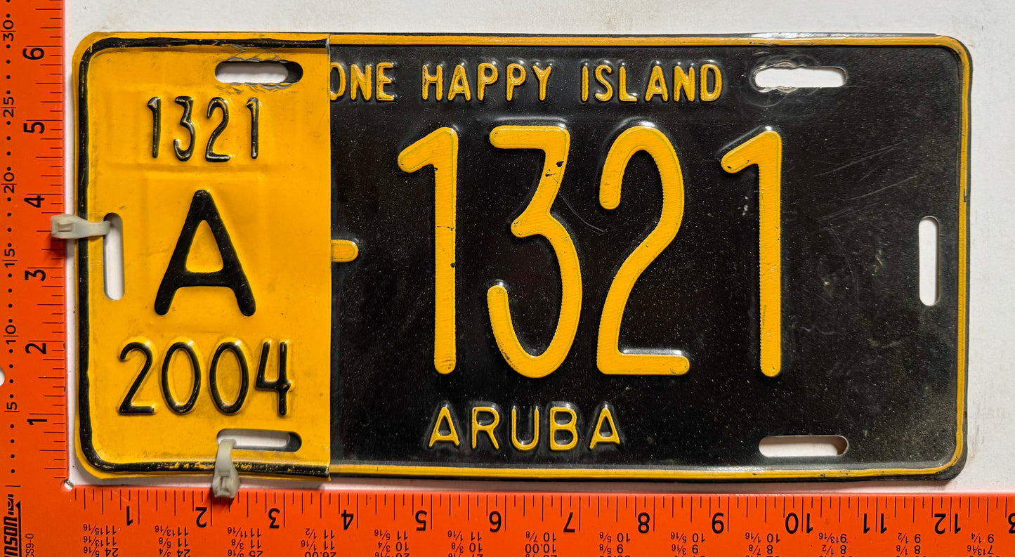 2004 Aruba #A-1321 Passenger License Plate