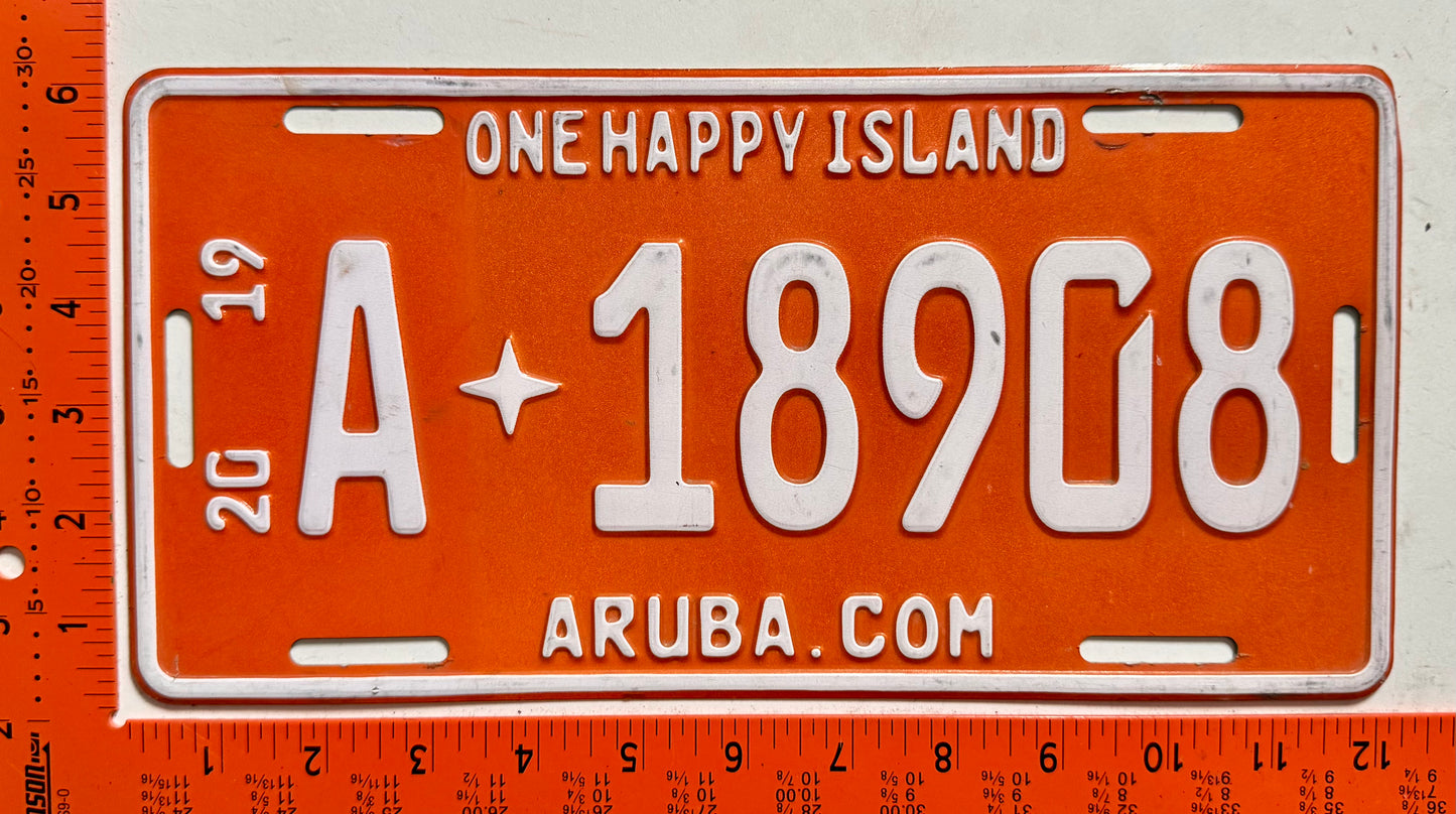 2019 Aruba #A-18908 Passenger License Plate