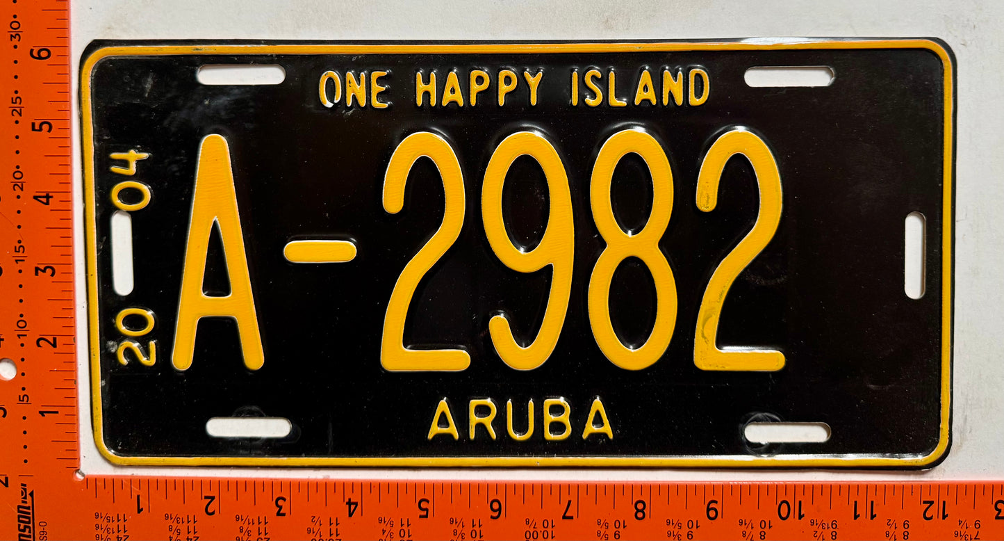2004 Aruba #A-2982 Passenger License Plate