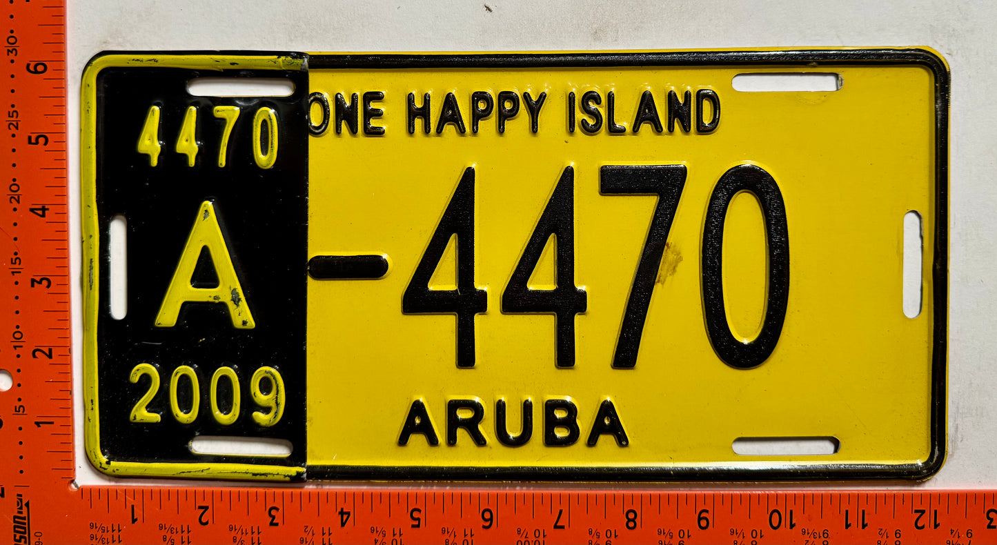 2009 Aruba #A-4470 Passenger License Plate