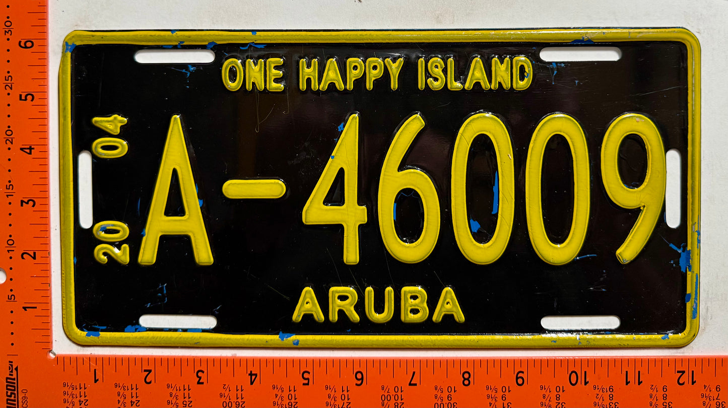2004 Aruba #A-46009 Passenger License Plate