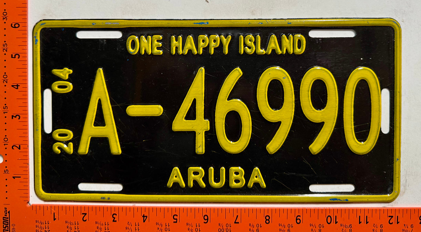 2004 Aruba #A-46990 Passenger License Plate
