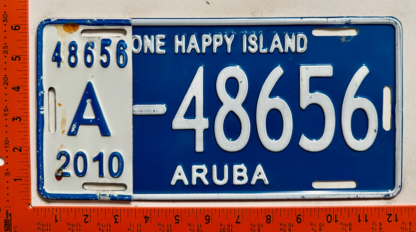 2010 Aruba #A-48656 Passenger License Plate