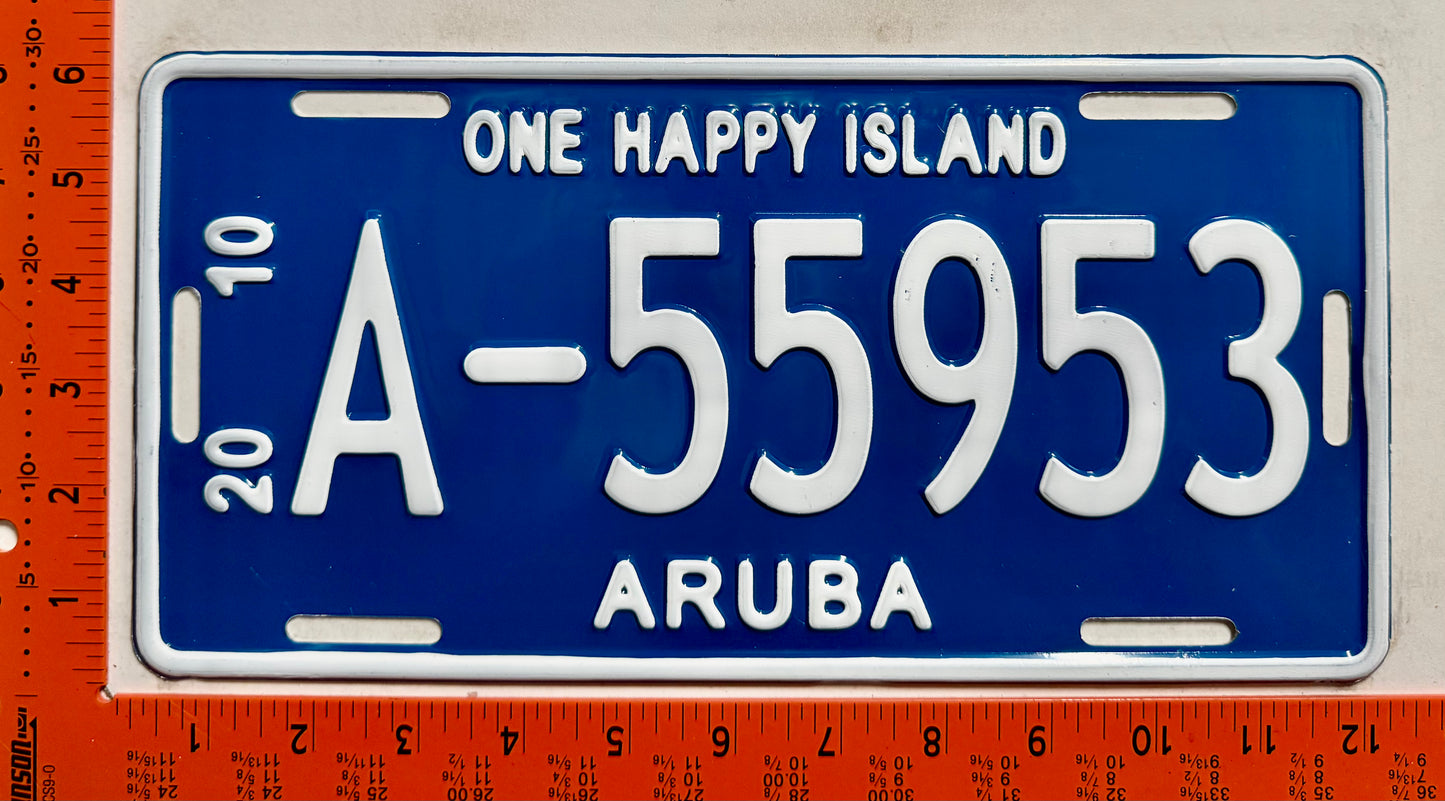 2010 Aruba #A-55953 Passenger License Plate
