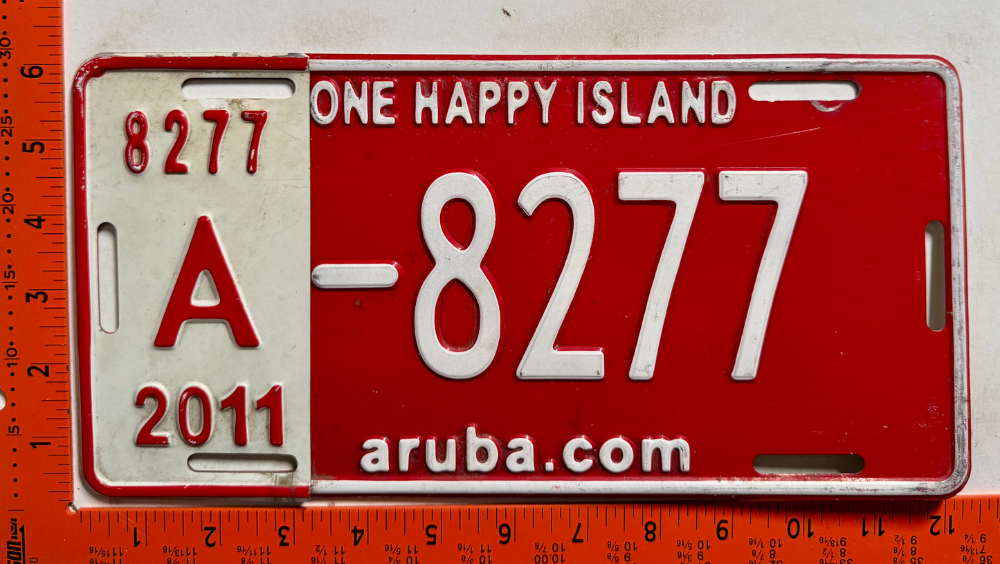 2011 Aruba #A-8277 Passenger License Plate