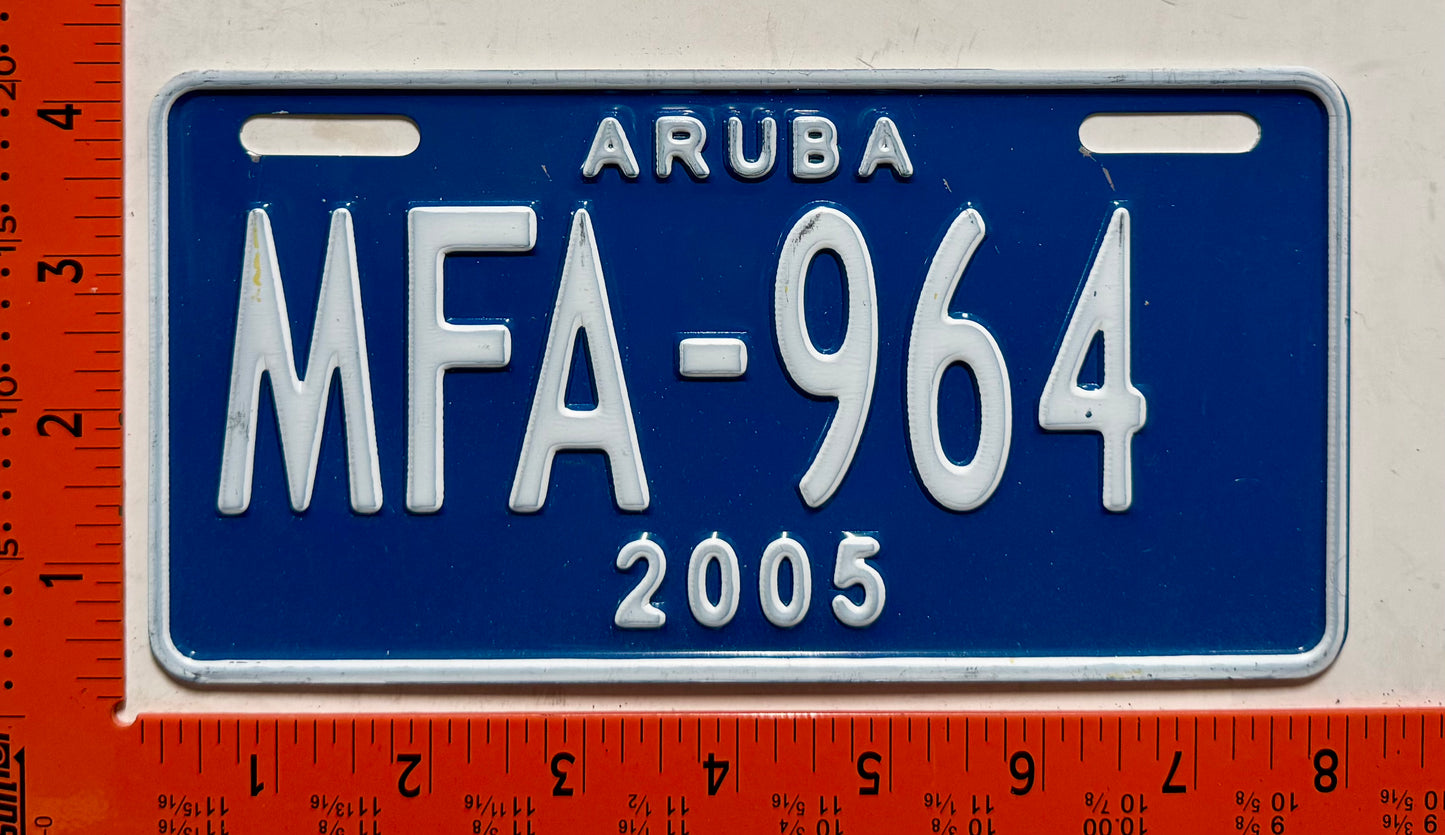 2005 Aruba #MFA-964 Motorcycle License Plate