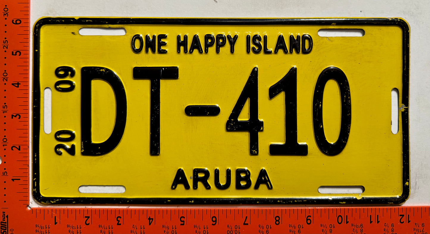 2009 Aruba #DT-410 Diesel Truck License Plate