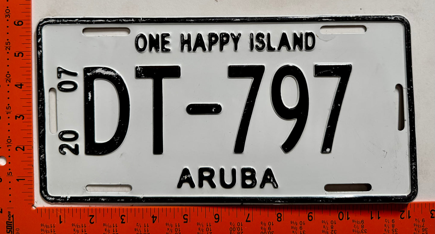 2007 Aruba #DT-797 Diesel Truck License Plate