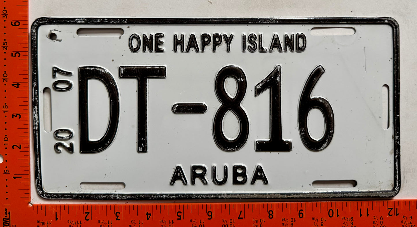 2007 Aruba #DT-816 Diesel Truck License Plate