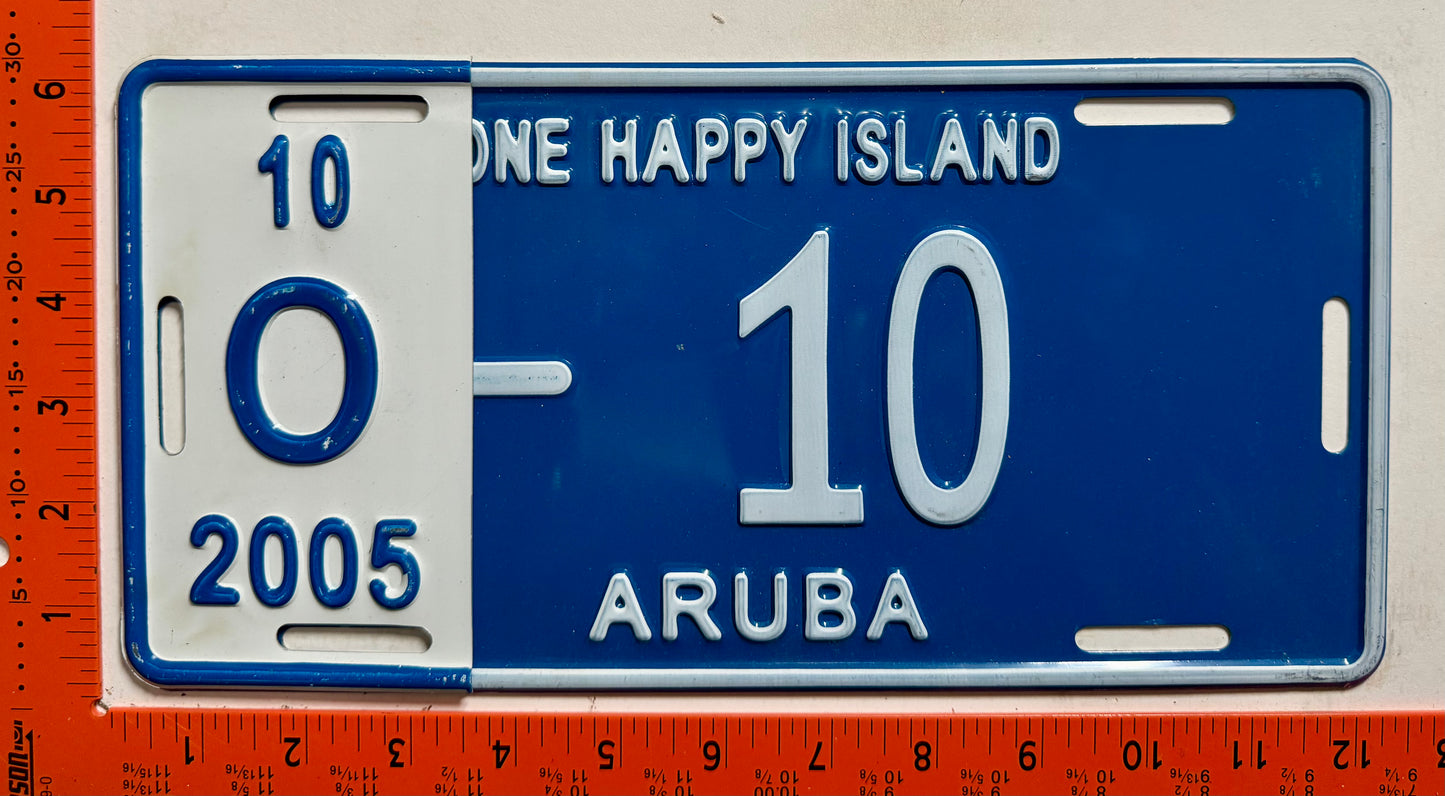 2005 Aruba #O-10 Limousine License Plate