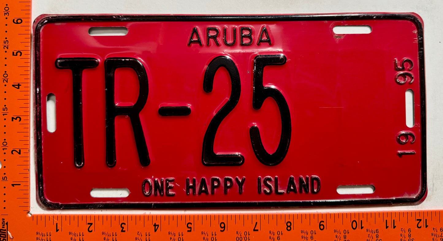 1995 Aruba #TR-25 Truck License Plate