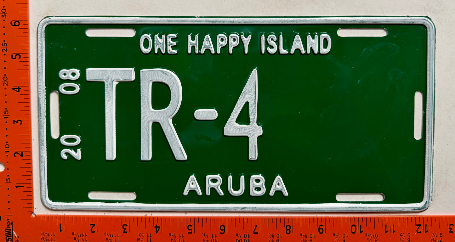 2008 Aruba #TR-4 Truck License Plate