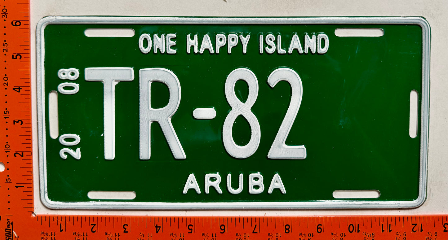 2008 Aruba #TR-82 Truck License Plate