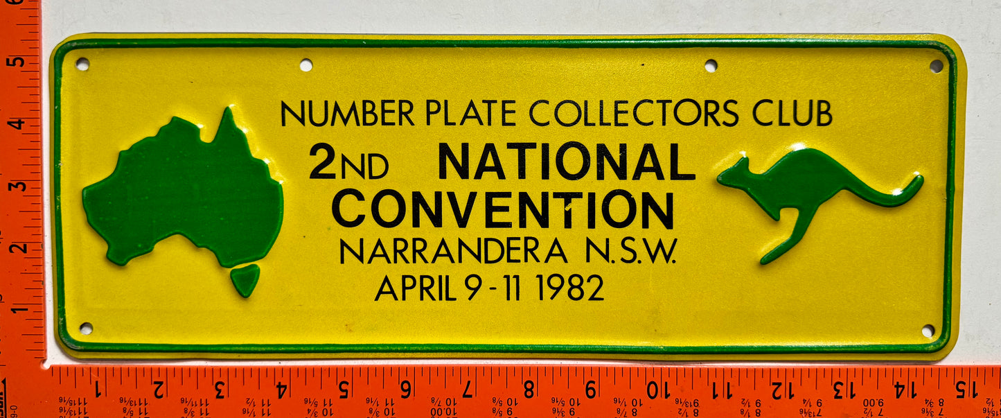 1982 Australia Convention Souvenir License Plate