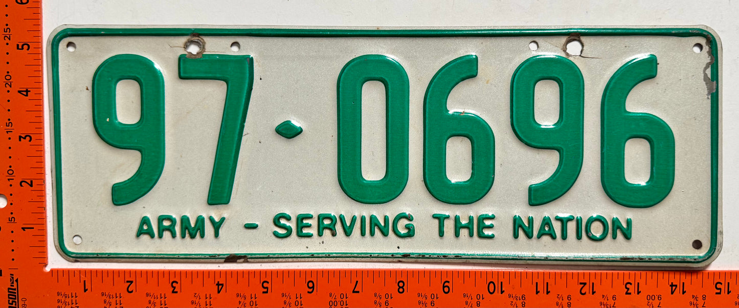 1997 Australia #97-0696 Army License Plate