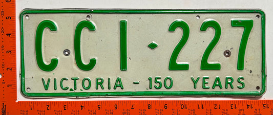 1984 base Victoria, Australia #CCI-227 Passenger License Plate