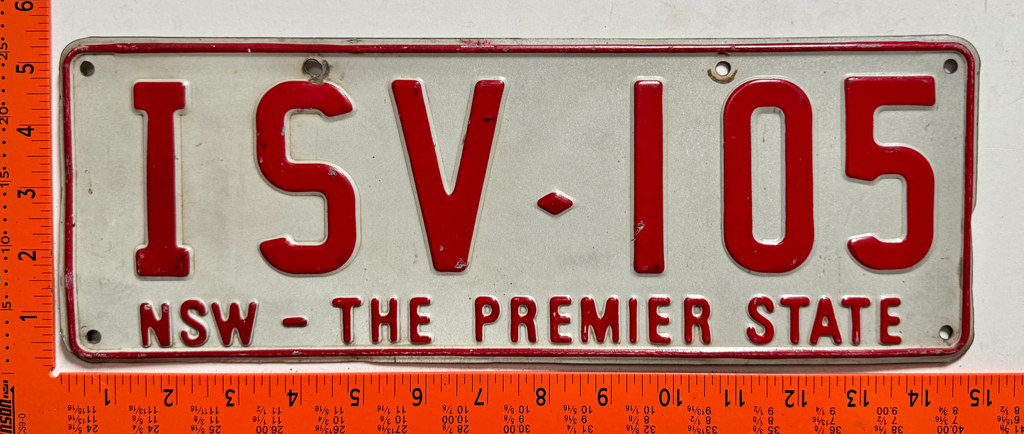 1981 base New South Wales, Australia #ISV-105 Interstate Truck License Plate