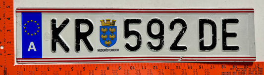 1990 base Austria #KR 592 DE Passenger License Plate