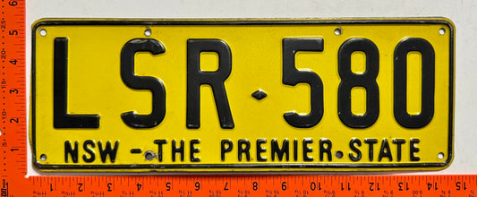 1980 base New South Wales, Australia #LSR-580 Passenger License Plate