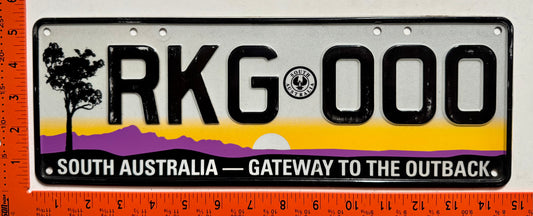 1998 base South Australia #RKG 000 Passenger License Plate