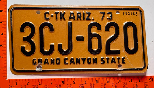 1973 Arizona #3CJ-620 Truck License Plate