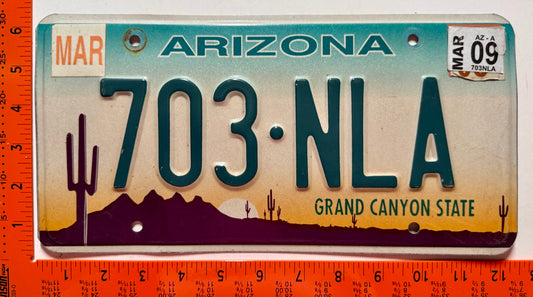 2009 Arizona #703-NLA Passenger License Plate