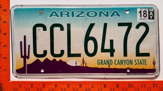 2018 Arizona #CCL6472 Passenger License Plate
