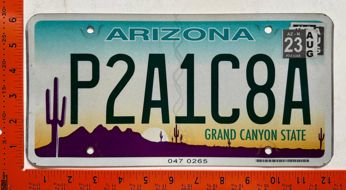 2023 Arizona #P2A1C8A Passenger License Plate