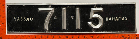 1960s Nassau, Bahamas #7115 Passenger License Plate