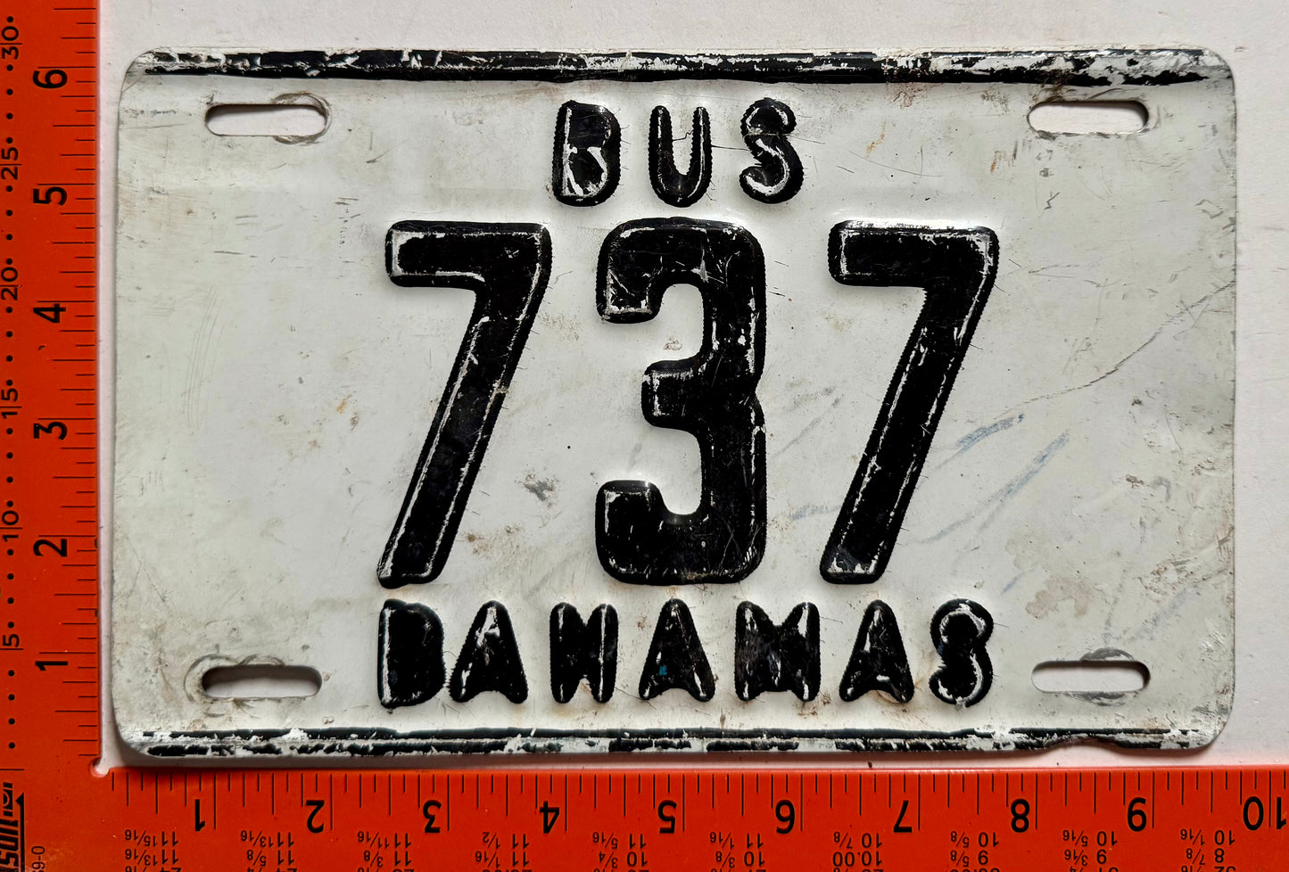 undated Bahamas #737 Bus License Plate