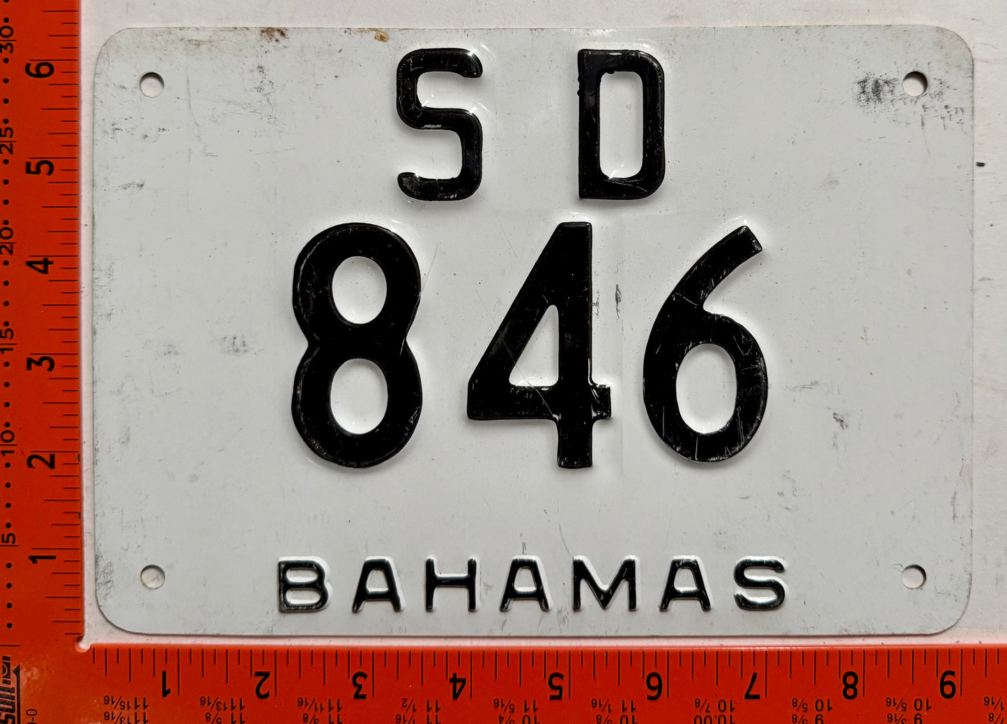undated Bahamas #846 Rental Car License Plate