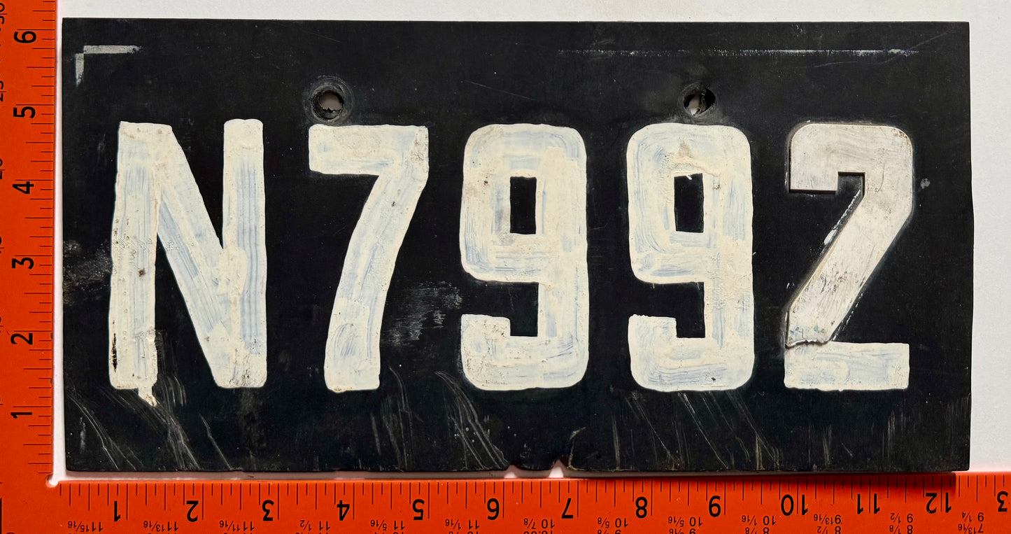 1960s Nassau, Bahamas #N7992 Passenger License Plate