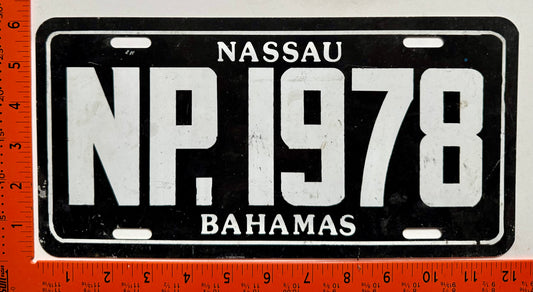 1960s Nassau, Bahamas #NP.1978 Passenger License Plate