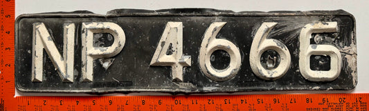 1960s Nassau, Bahamas #NP 4665 Passenger License Plate