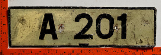 undated Barbados #A 201 Passenger License Plate