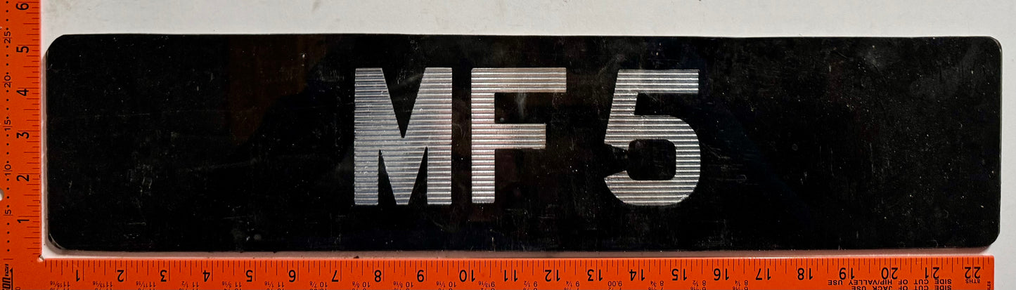 undated Barbados #MF 5 Passenger License Plate