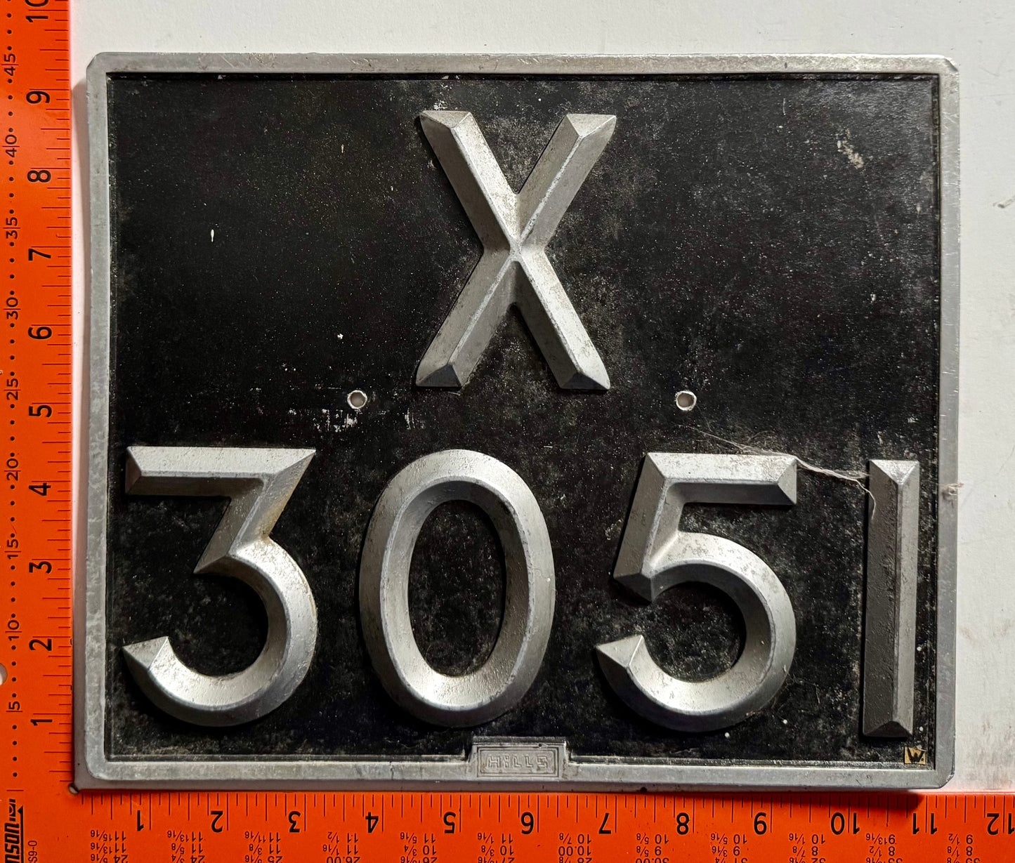 undated Barbados #X 3051 Passenger License Plate