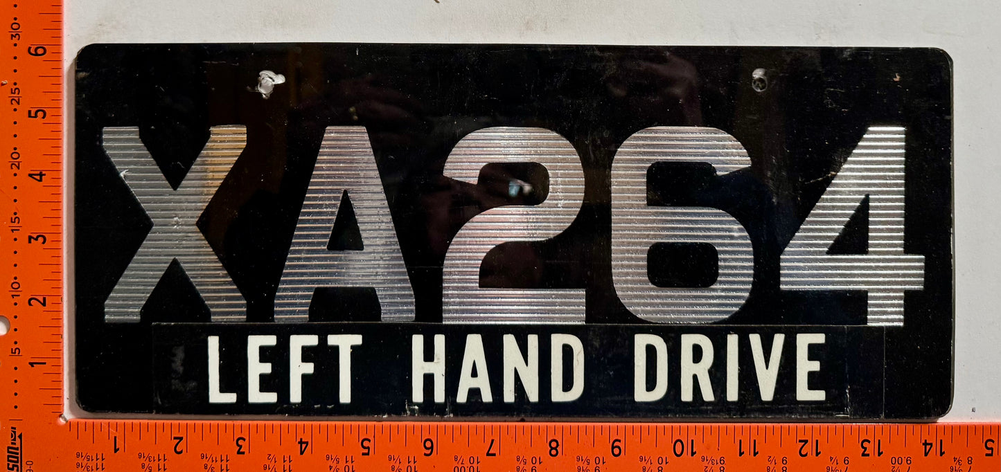 undated Barbados #XA264 Passenger License Plate