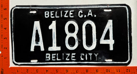 undated Belize #A1804 Commercial License Plate