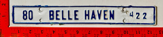 1980 Belle Haven, Virginia #422 License Plate