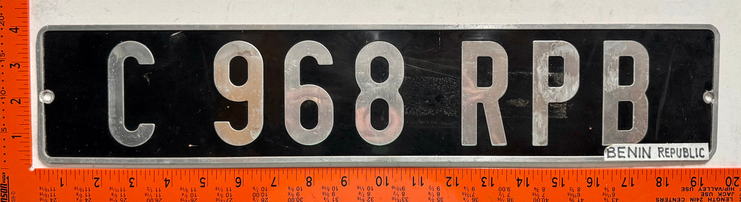 undated Benin #C 968 RPB Passenger License Plate