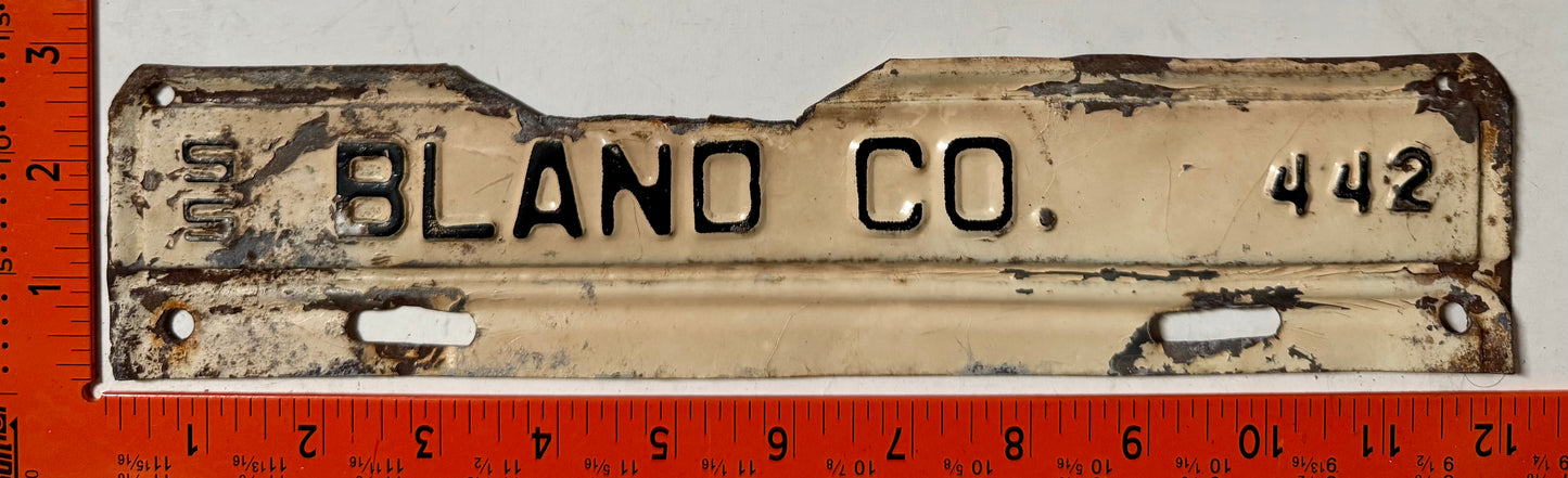 1955 Bland County, Virginia #442 License Plate