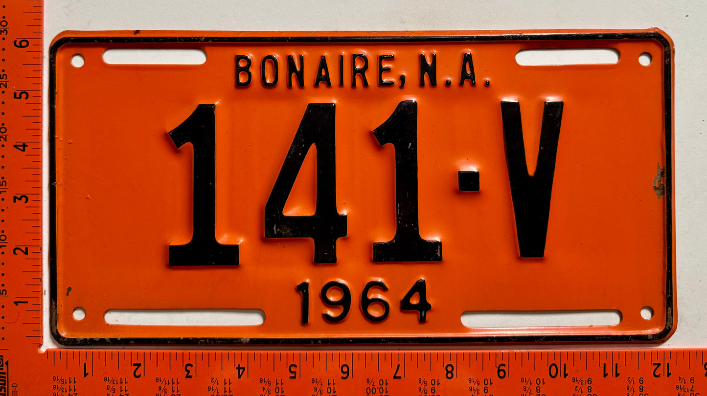 1964 Bonaire #141-V Commercial License Plate