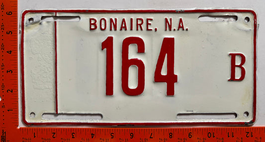 1970 Bonaire #164 B Passenger License Plate