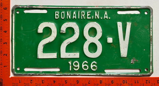 1966 Bonaire #228-V Commercial License Plate