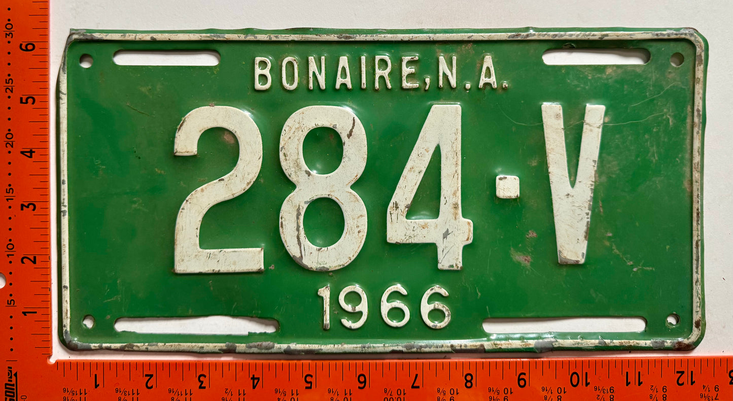 1966 Bonaire #284-V Commercial License Plate
