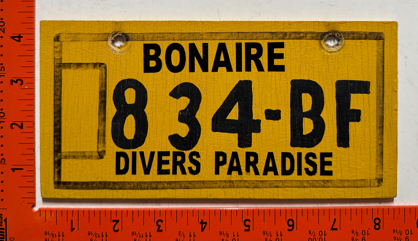 2000 base Bonaire #834-BF Motorcycle Replacement License Plate